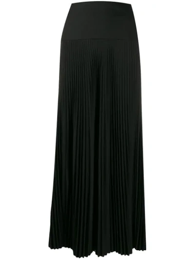 Shop Joseph Pleated Maxi Skirt In Black