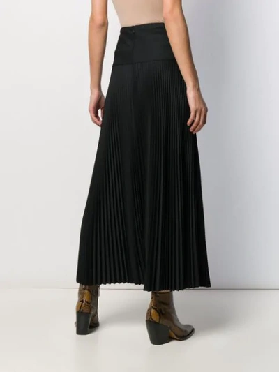 Shop Joseph Pleated Maxi Skirt In Black