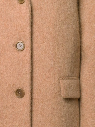 Shop Aspesi Brushed Finish Cocoon Coat In 01372 Cammello