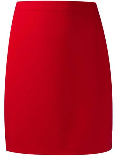 Shop Loulou High Rise Mini Skirt In Red
