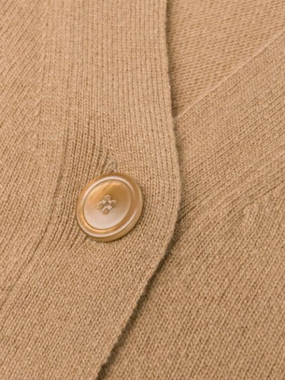 Shop Altea V-neck Knit Cardigan In Neutrals