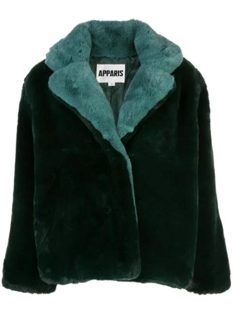 green fur jacket