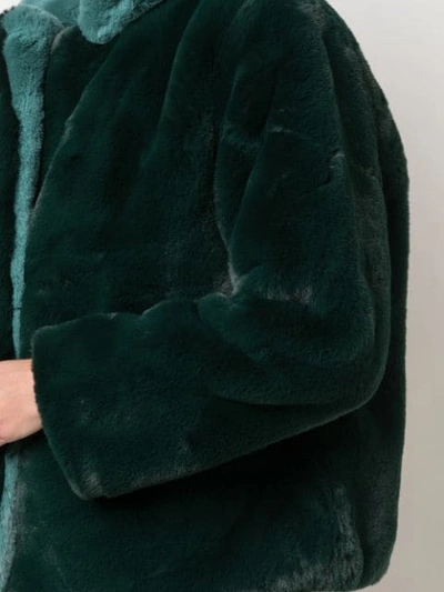 Shop Apparis Kendall Faux-fur Coat In Green
