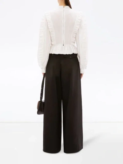 Shop Jw Anderson Ruffle Trim Blouse In White