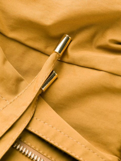 Shop Zimmermann Ruched Crop Zip-front Jacket In Brown