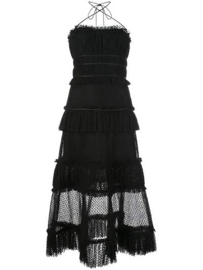 Shop Alexis Angelia Halterneck Dress In Black