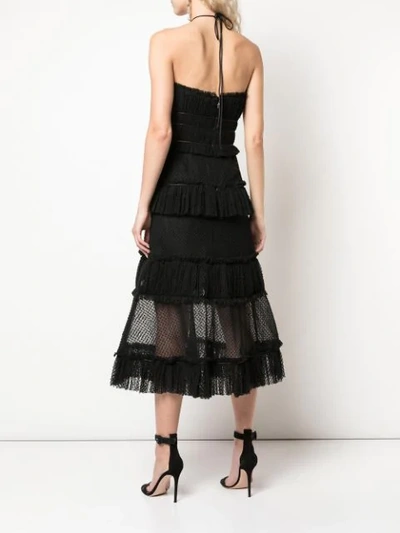 Shop Alexis Angelia Halterneck Dress In Black
