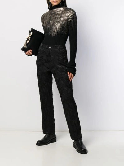 Shop Ann Demeulemeester Sadie High Rise Trousers In Black