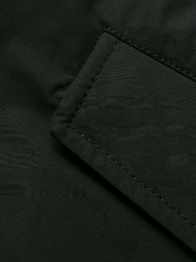 Shop Woolrich Fur Hooded Coat In Black