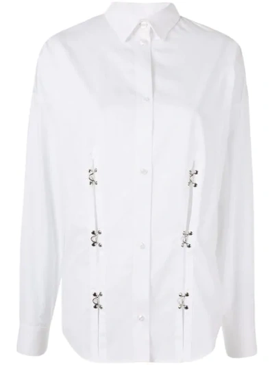 Shop Boyarovskaya Clasp-embellished Shirt In White