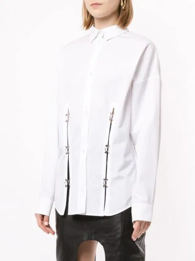 Shop Boyarovskaya Clasp-embellished Shirt In White