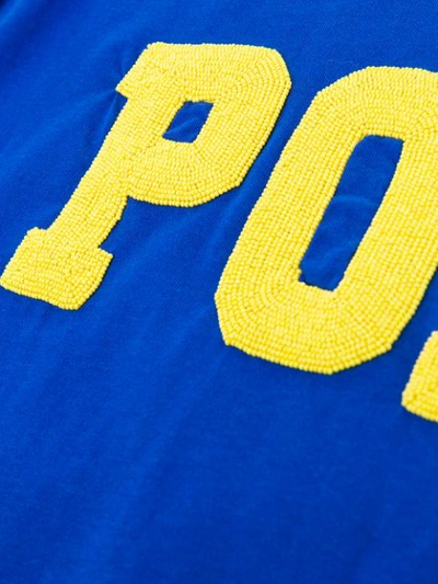 Shop Polo Ralph Lauren Embellished Logo T-shirt In Blue