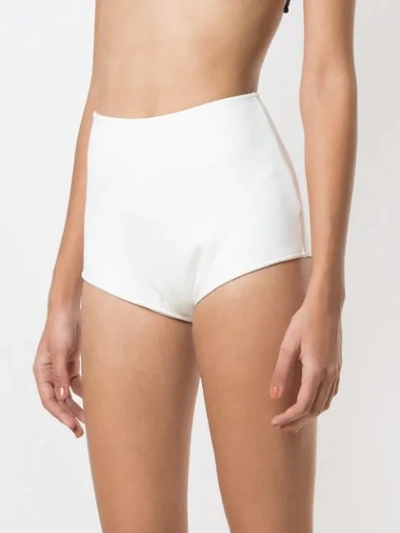 Shop Gloria Coelho High Waisted Bikini Bottom In White