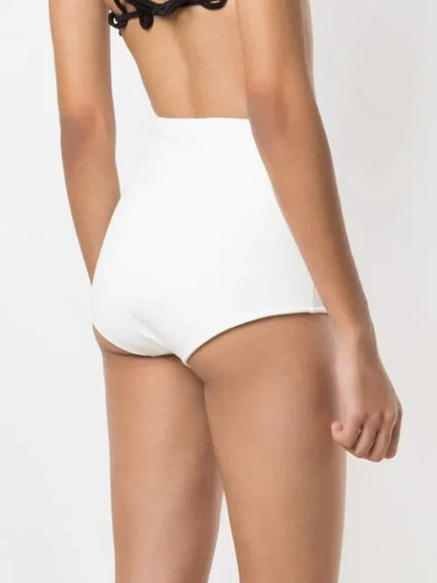 Shop Gloria Coelho High Waisted Bikini Bottom In White