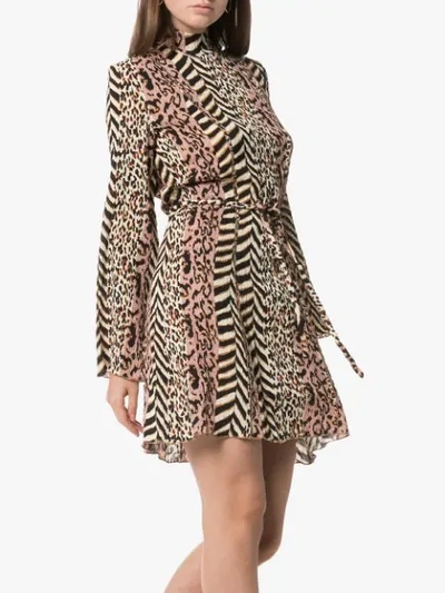 NANUSHKA ANIMAL PRINT DRESS - 大地色