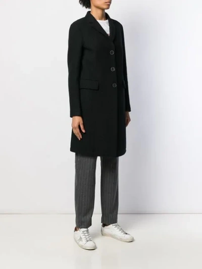 Shop Eleventy Mid-length Single-breasted Coat In Black