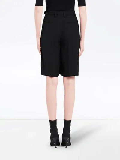Shop Prada Wide-leg Shorts In Black