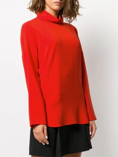 Shop Alberto Biani Loose-fit Blouse In Red