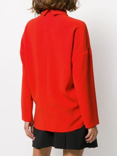 Shop Alberto Biani Loose-fit Blouse In Red