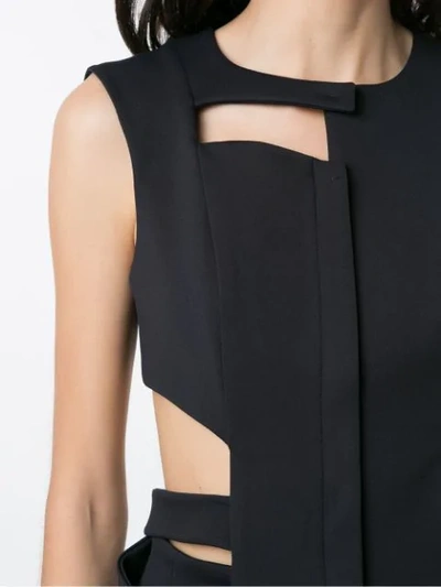Shop Gloria Coelho Cut Out Vest In Black