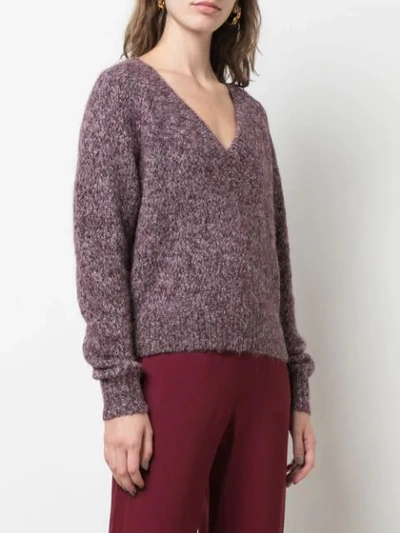 Shop Theory V-neck Jumper In Purple