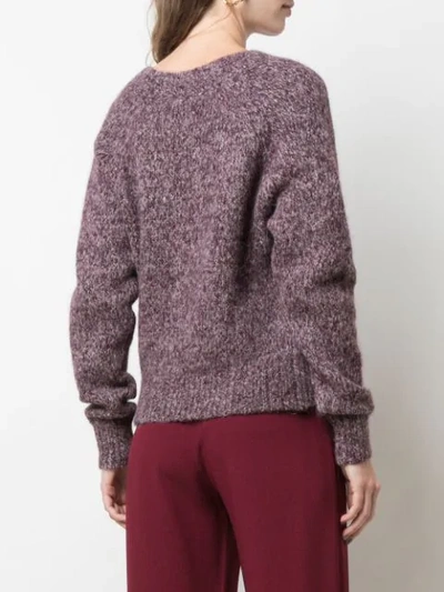 Shop Theory V-neck Jumper In Purple