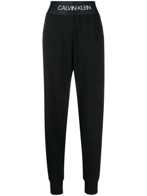 black high waisted track pants