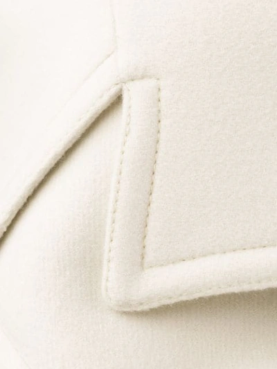 Shop Gucci Horsebit Details Coat In White