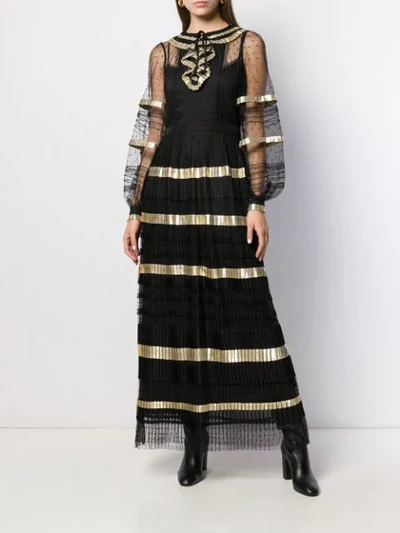 Shop Temperley London Phantom Pleated Dress In Black