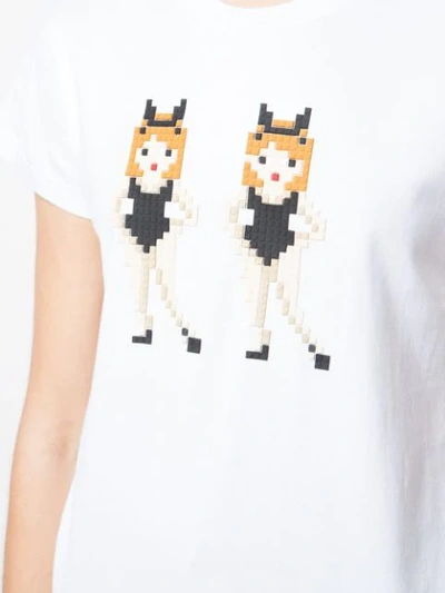 Shop Mostly Heard Rarely Seen 8-bit Twins T-shirt In White