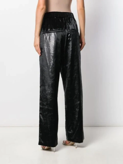 Balmain Schimmernde Hose Mit Kordelzug In Black