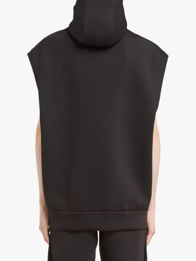 Shop Prada Linea Rossa Double Technical Jersey Vest In Black