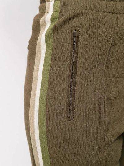 Shop Isabel Marant Étoile Docia Stripe Detail Track Pants In Green