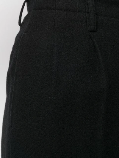 Pre-owned Comme Des Garçons 1980s Straight Cropped Trousers In Black