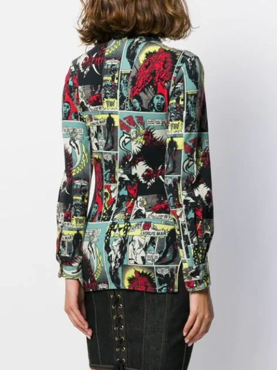 Pre-owned Jean Paul Gaultier 1995 Cartoon Print Shirt In Black