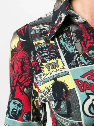 Pre-owned Jean Paul Gaultier 1995 Cartoon Print Shirt In Black