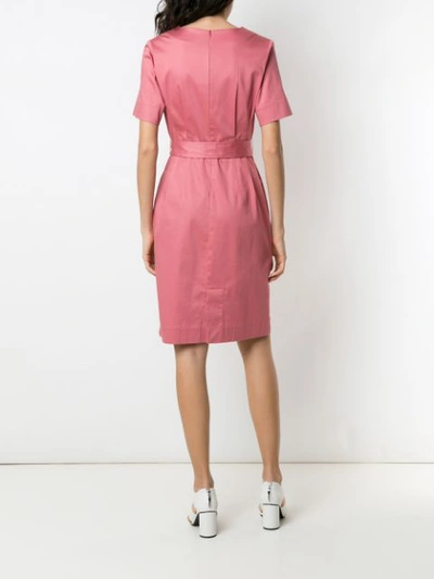 Shop Gloria Coelho Kurzes Kleid Mit Geknoteter Taille In Pink