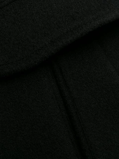 Shop Balmain Embossed Buttons Coat In Black