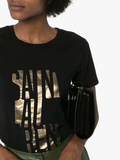 Shop Saint Laurent Logo Print T-shirt - Black