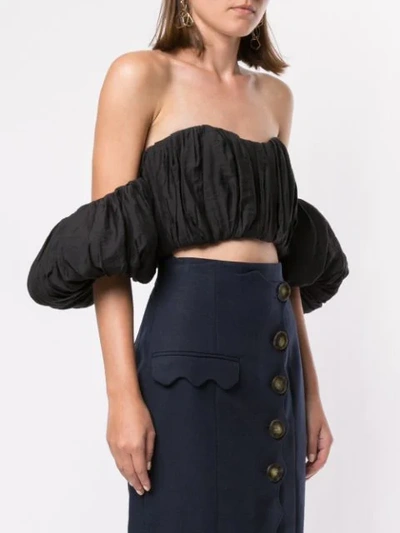 Shop Acler Suki Off-shoulder Bodice In Black