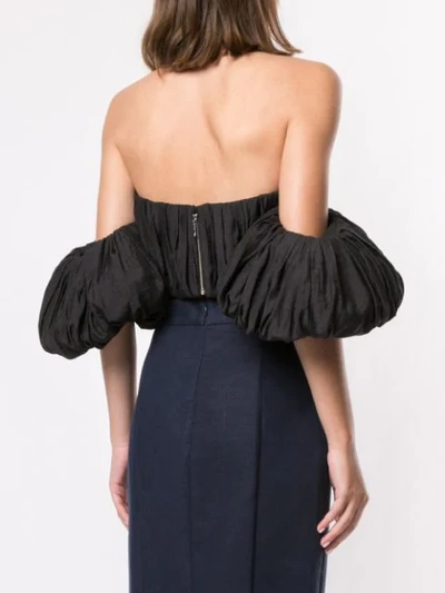 Shop Acler Suki Off-shoulder Bodice In Black