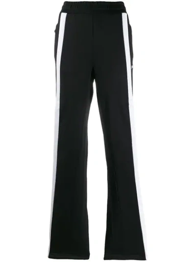 Shop Fila Logo Side-stripe Trousers In Black