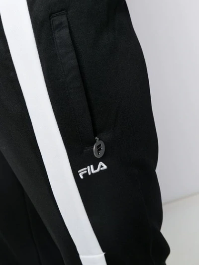 Shop Fila Logo Side-stripe Trousers In Black