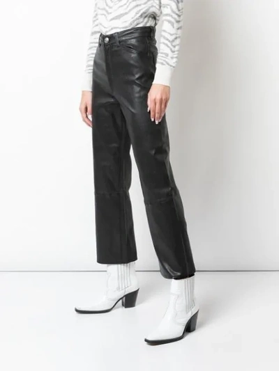 Shop Sprwmn Straight-leg Trousers In Black