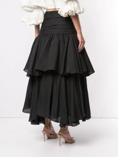 Shop Acler Suki Draped Skirt In Black