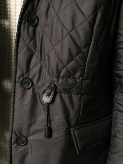 Shop Ferragamo Quilted Drawstring Jacket In Black