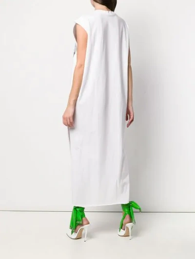 CHRISTOPHER KANE MARILYN MONROE-PRINT SLEEVELESS DRESS - 白色