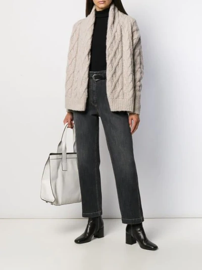 Shop Brunello Cucinelli Chunky Knit Cardigan In C3868