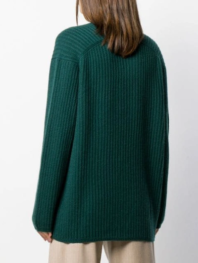 Shop Allude Slouchy Knit Jumper In 39 Verde