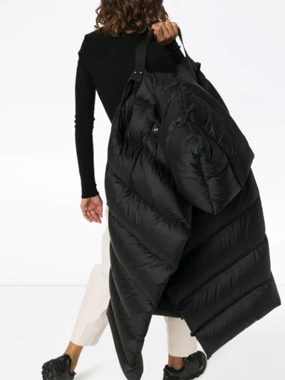 Shop Rick Owens Long Gilet Coat - Black